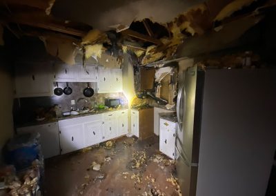 house fire kitchen damage before restoration in Omaha, NE